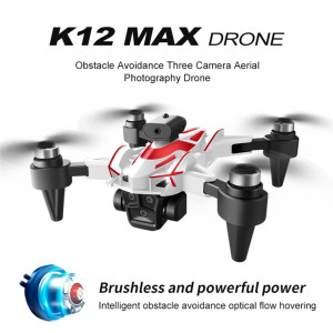 Квадрокоптер K12 Max – дрон з 4K HD камерою, FPV, БК двигуни, АКБ у комплекті, Headless режим, утримання висоти, до 20 хвилин польоту, до 100 м, білий. Photo 2